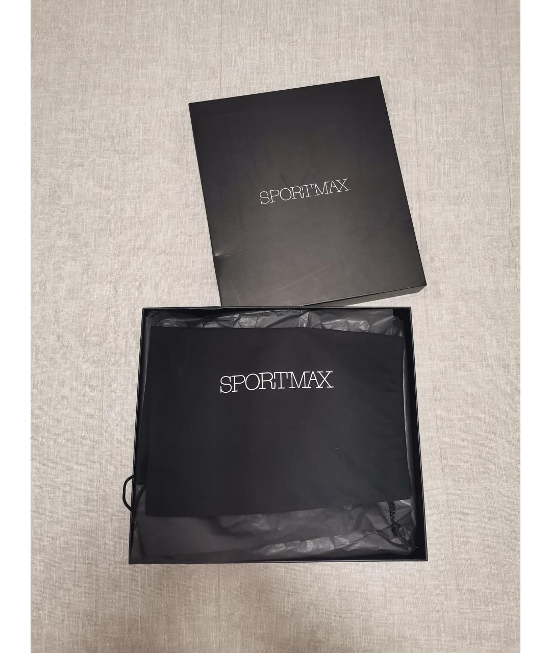 SPORTMAX Черные кожаные ботильоны, фото 6