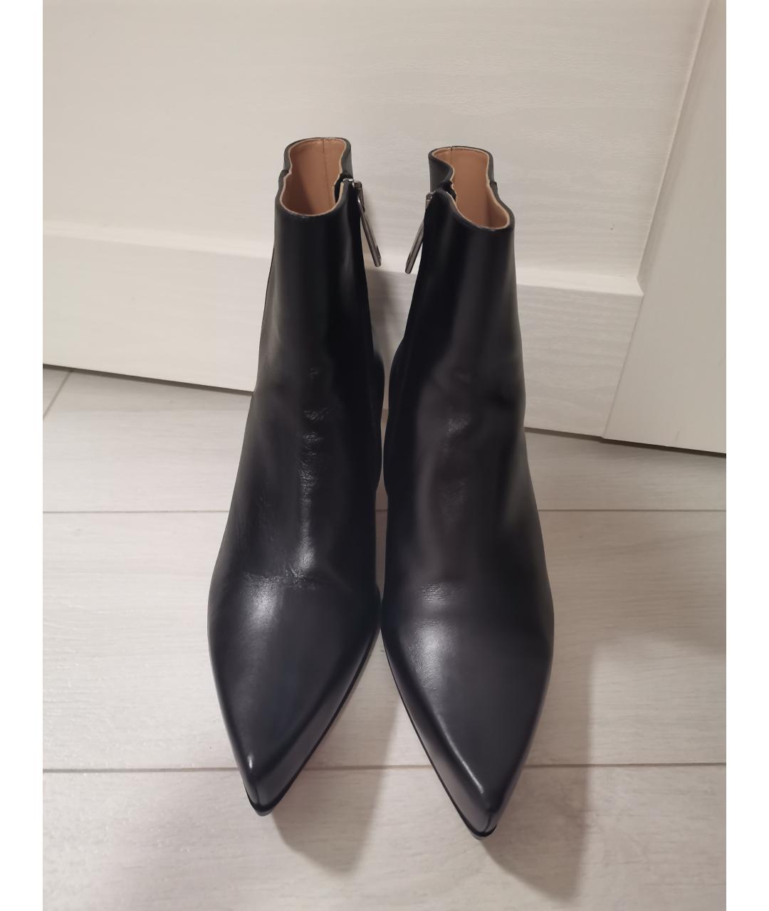 SPORTMAX Черные кожаные ботильоны, фото 2