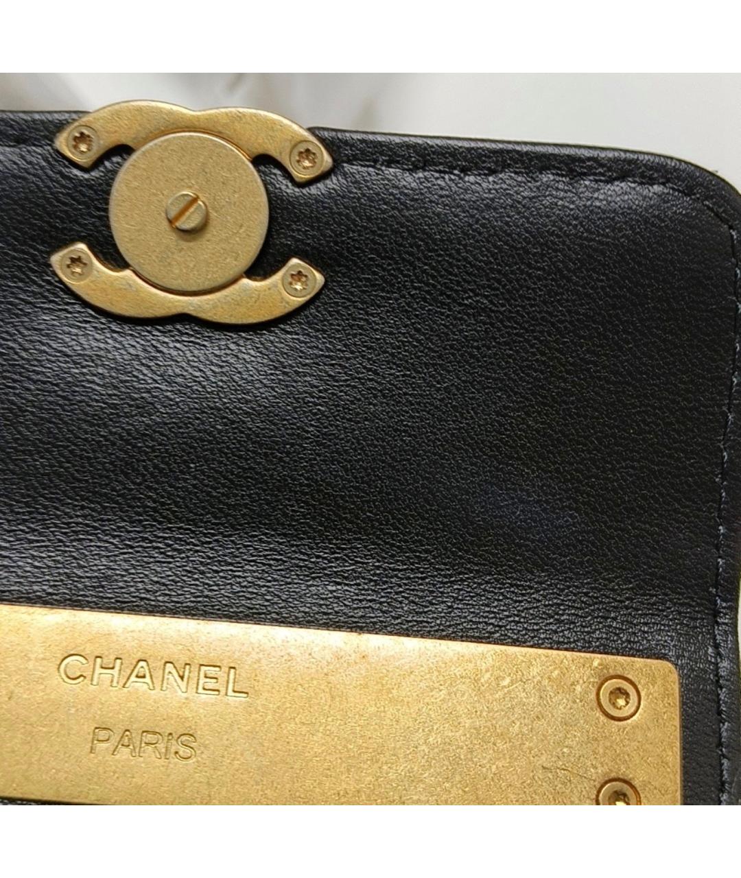 CHANEL Черная кожаная сумка через плечо, фото 7