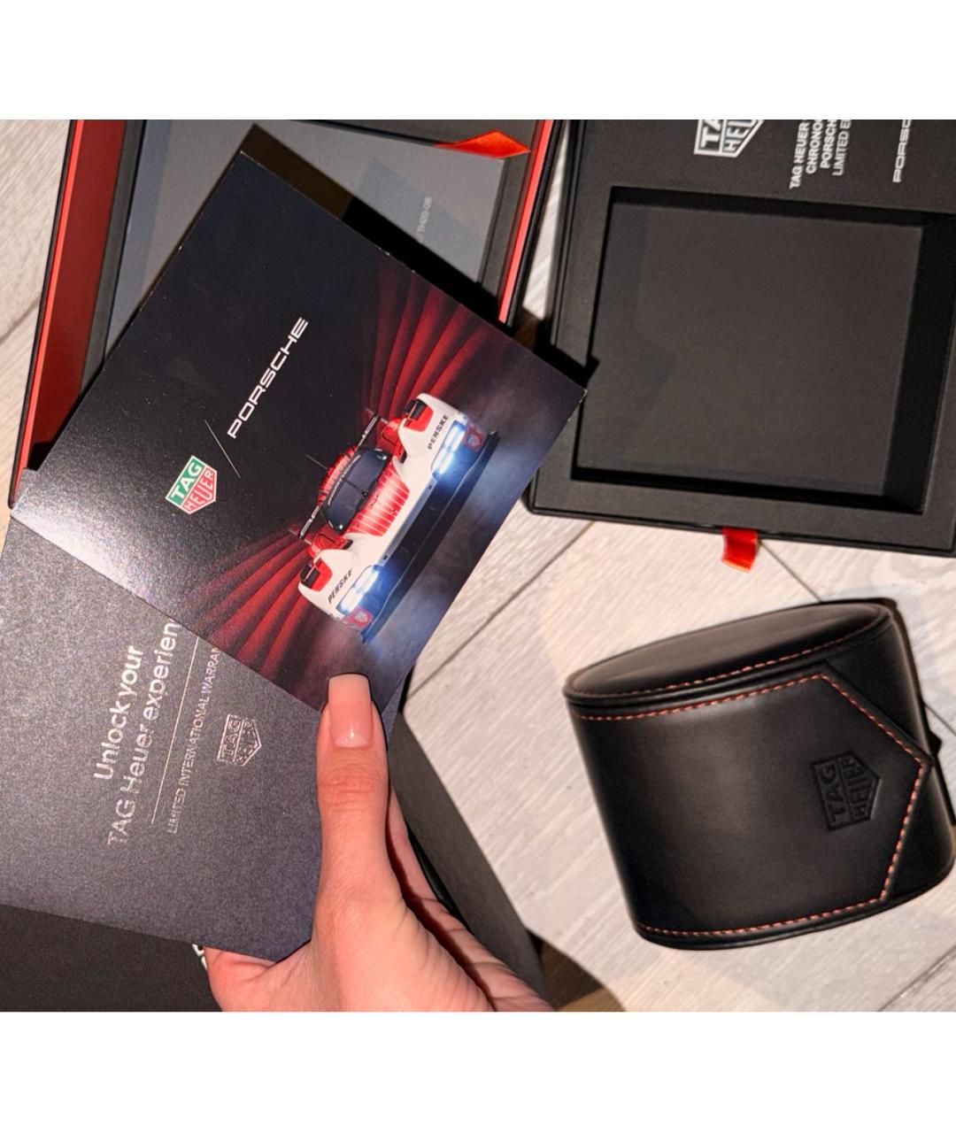 TAG HEUER Черные серебряные часы, фото 3