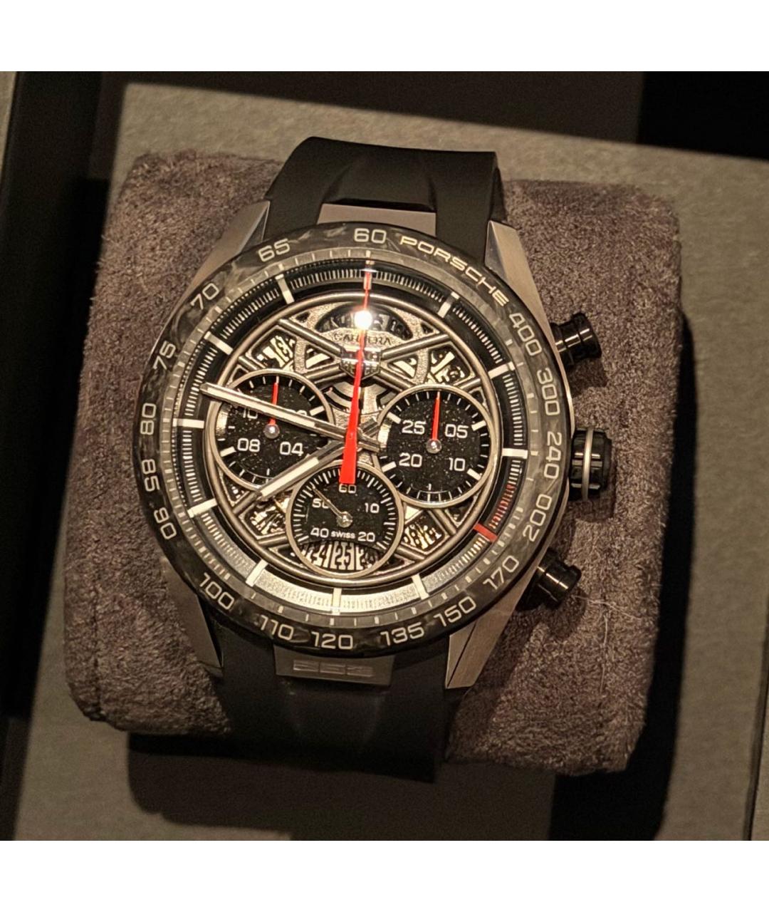 TAG HEUER Черные серебряные часы, фото 4