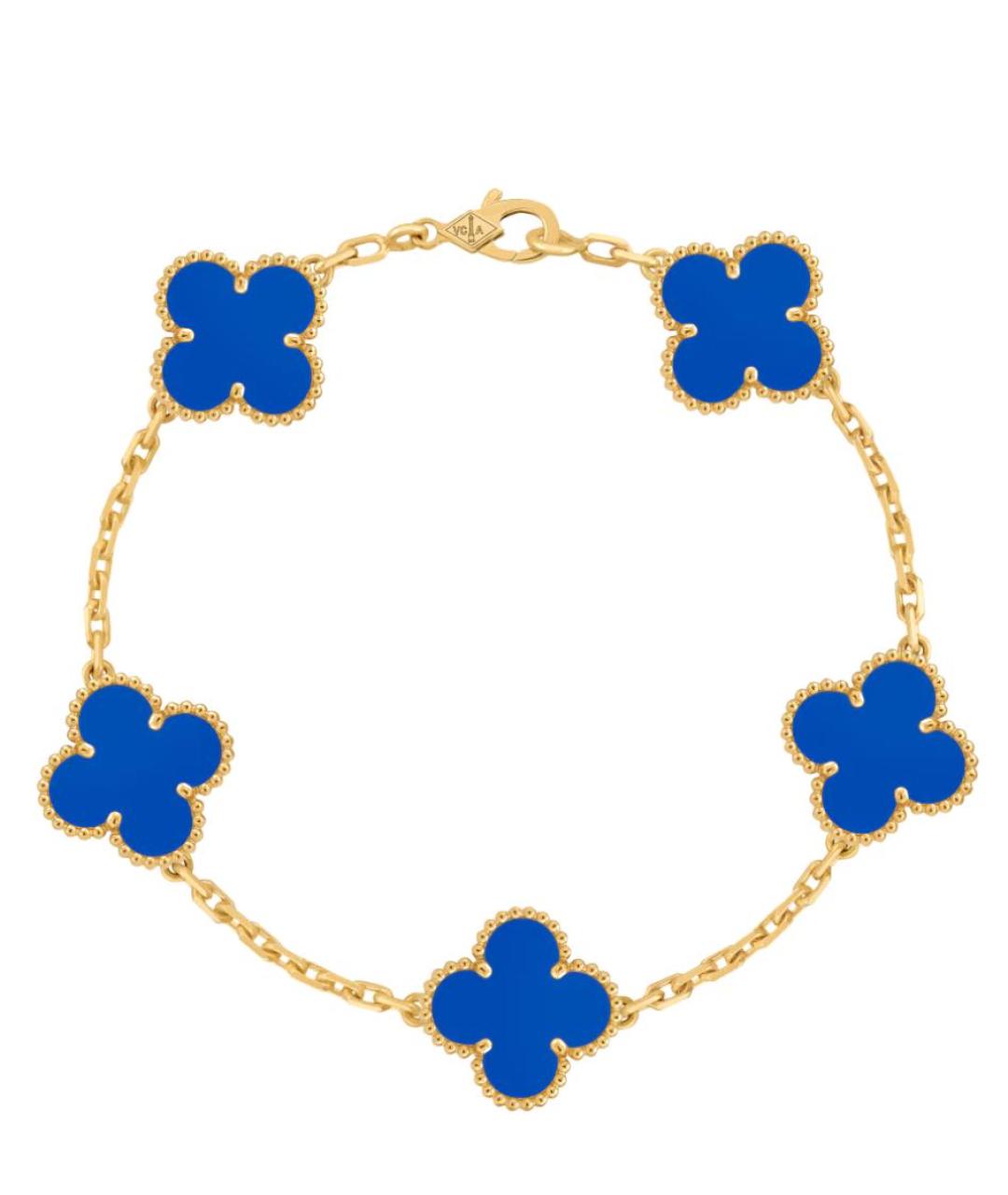 VAN CLEEF & ARPELS Синий браслет из желтого золота, фото 4