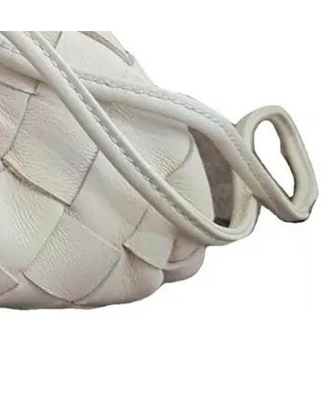 BOTTEGA VENETA Белый кожаный кошелек, фото 3