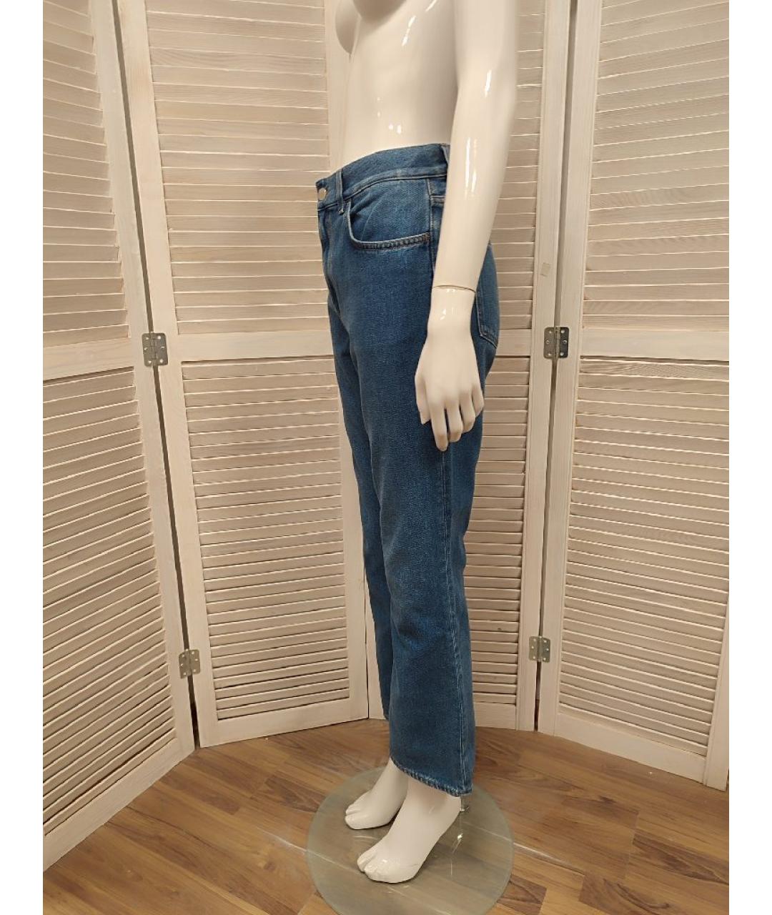 COS Голубые хлопко-полиэстеровые прямые джинсы, фото 4