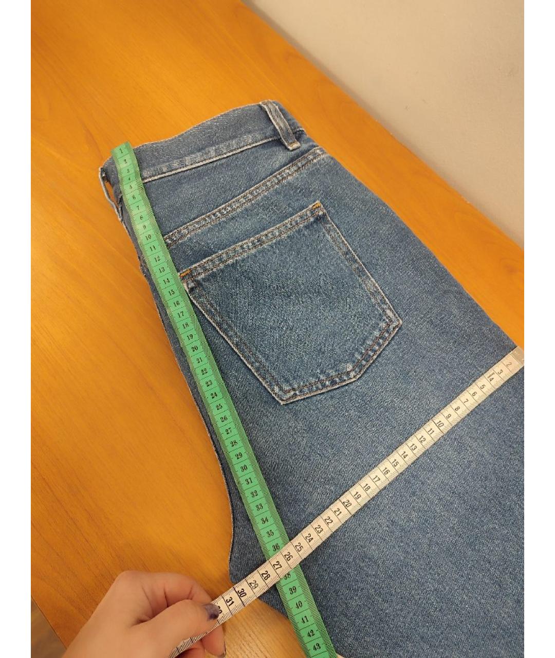 COS Голубые хлопко-полиэстеровые прямые джинсы, фото 8