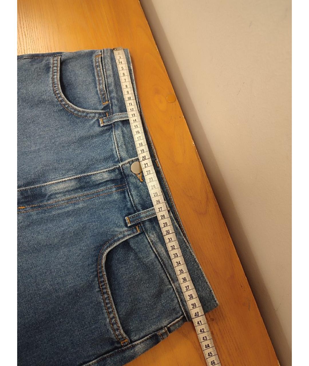 COS Голубые хлопко-полиэстеровые прямые джинсы, фото 9