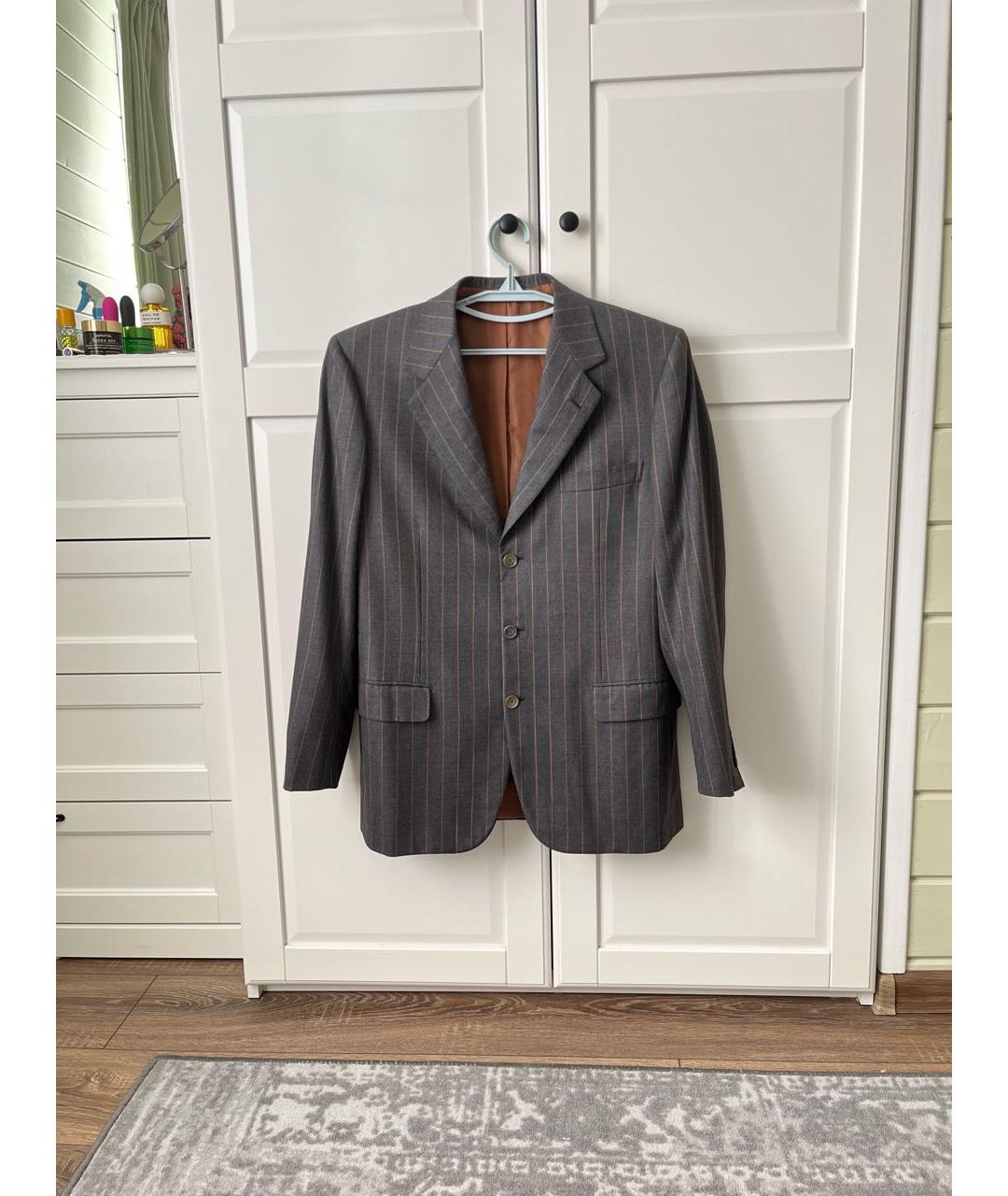 BRIONI Антрацитовый шерстяной пиджак, фото 9