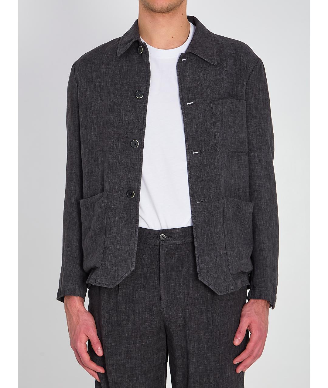 BARENA Серая льняная куртка, фото 6