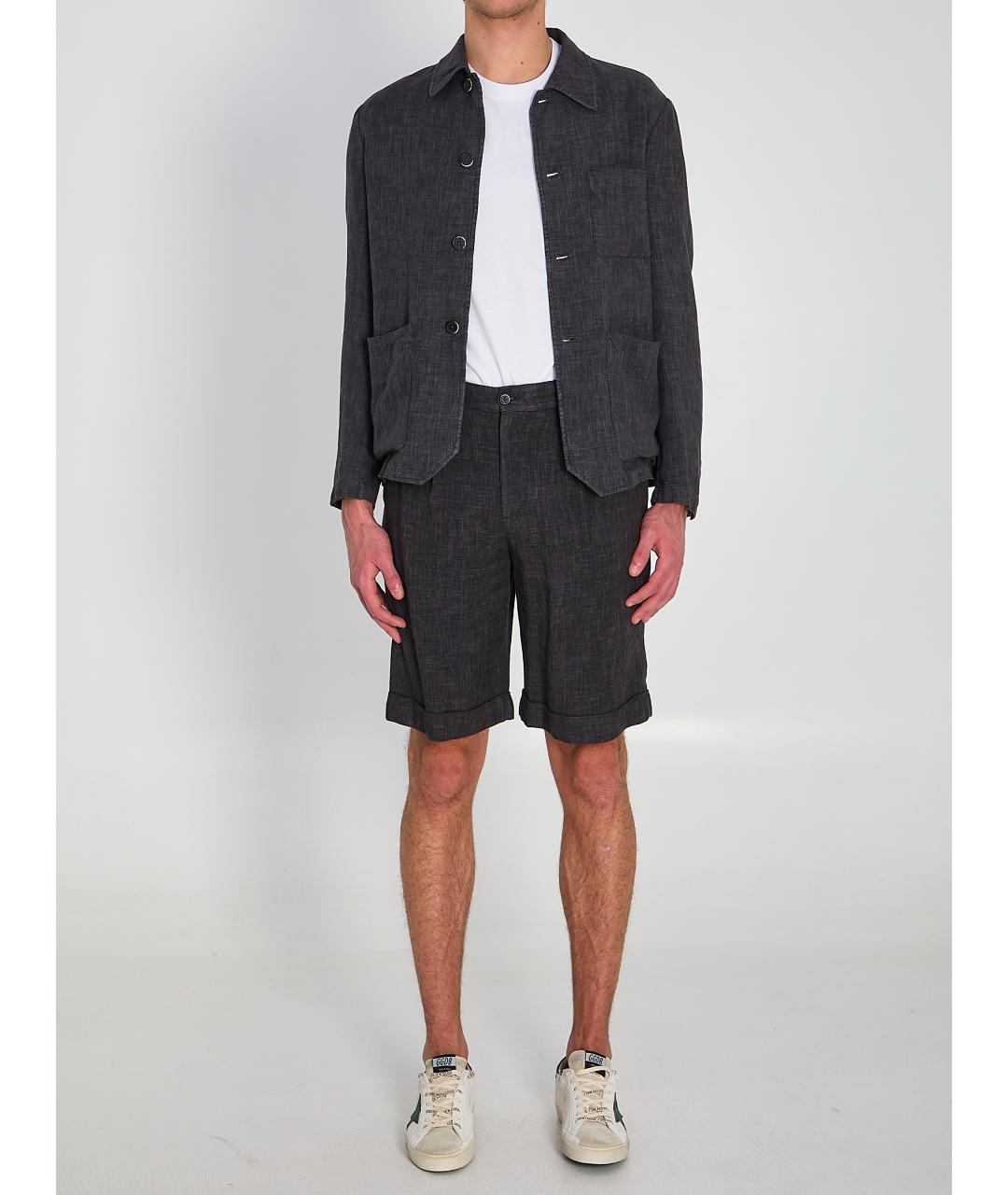 BARENA Серая льняная куртка, фото 5