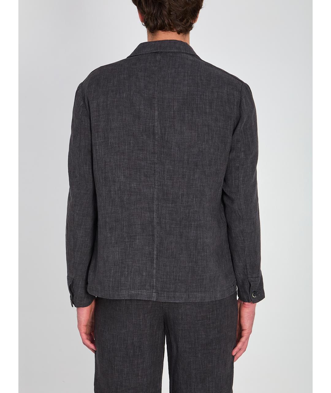 BARENA Серая льняная куртка, фото 4