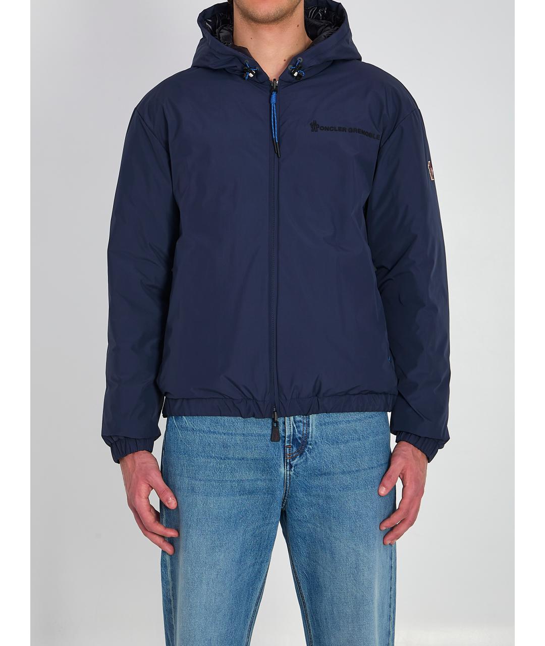 MONCLER GRENOBLE Синяя полиамидовая куртка, фото 2