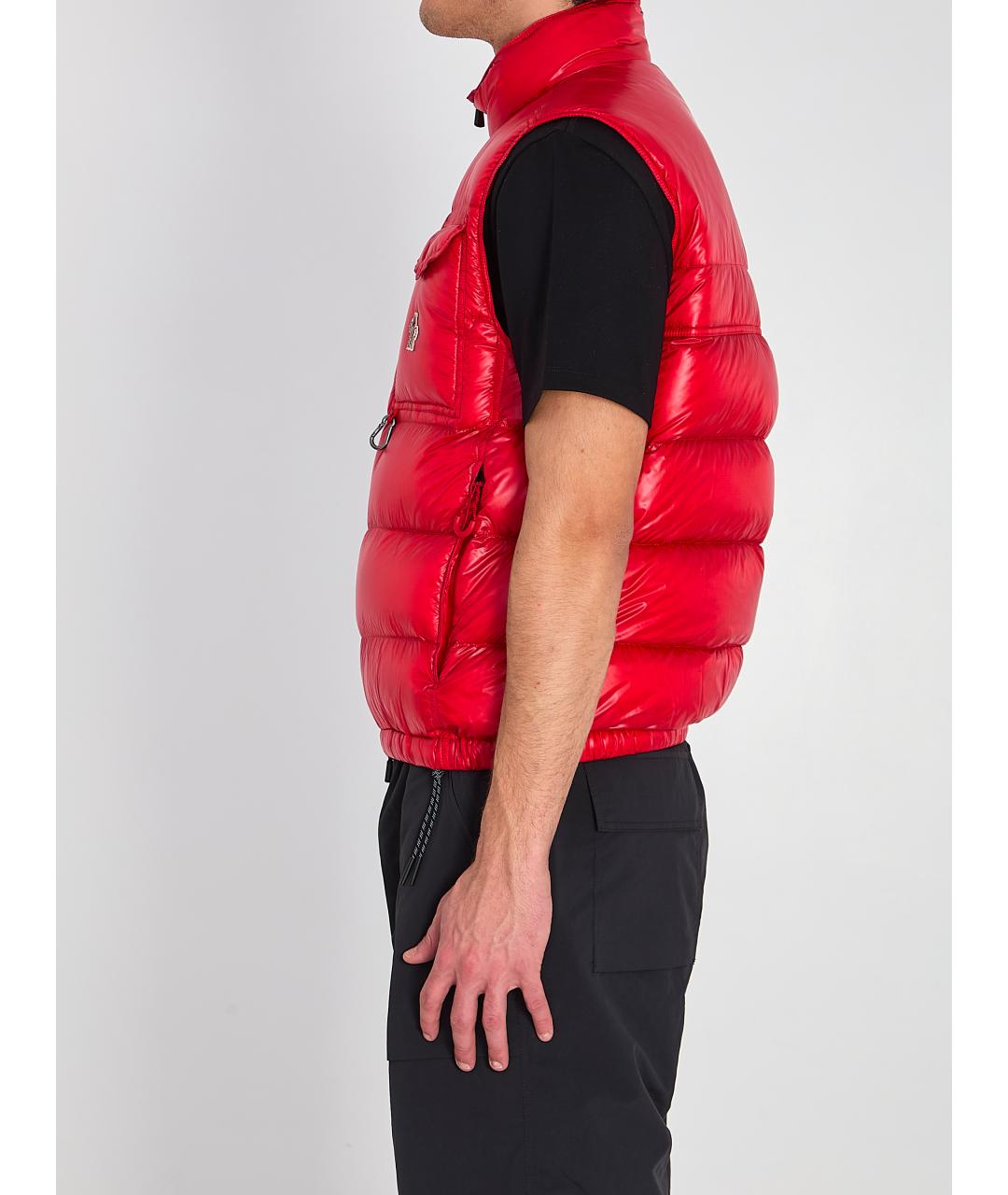 MONCLER GRENOBLE Красный полиамидовый жилет, фото 4