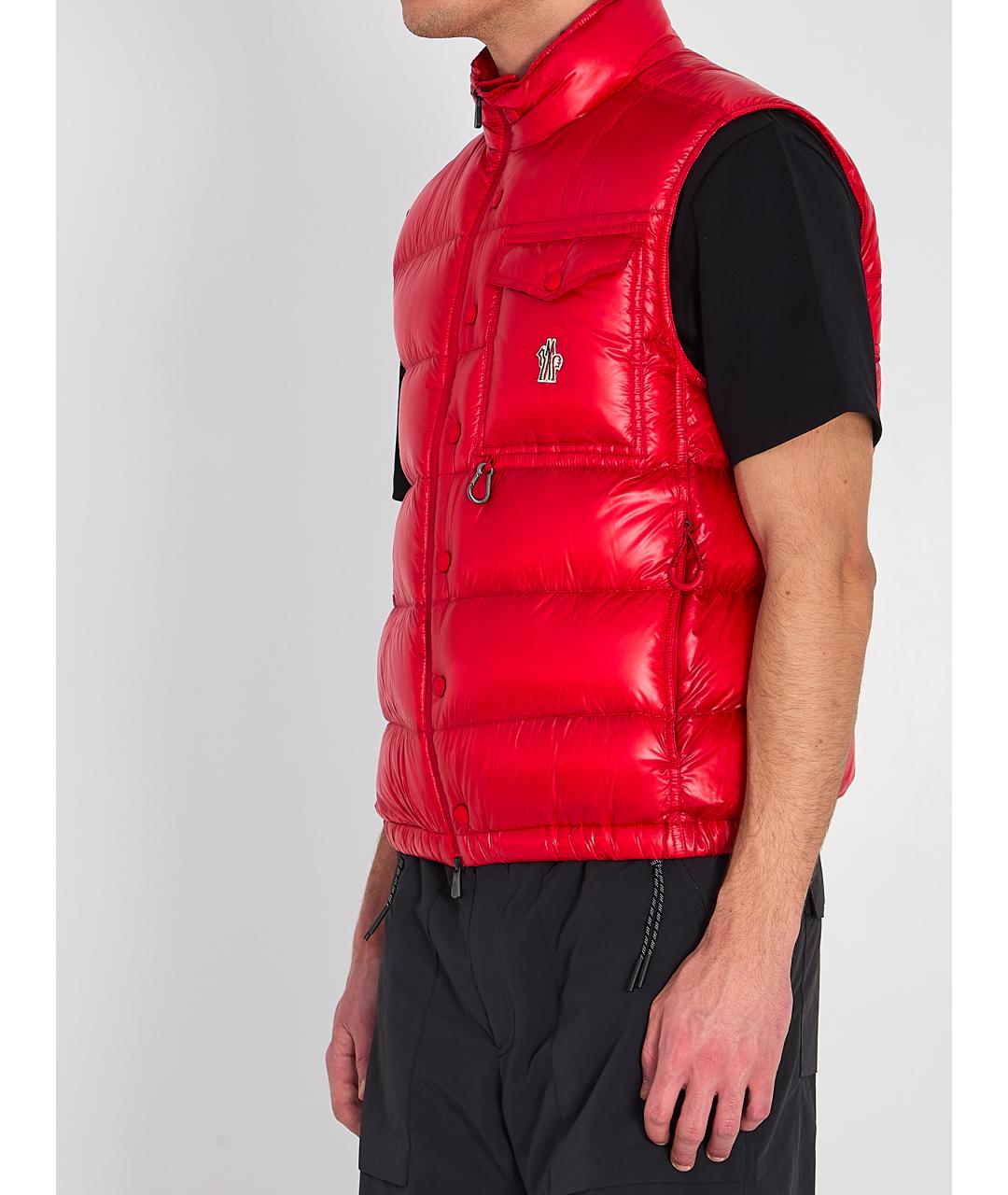 MONCLER GRENOBLE Красный полиамидовый жилет, фото 3