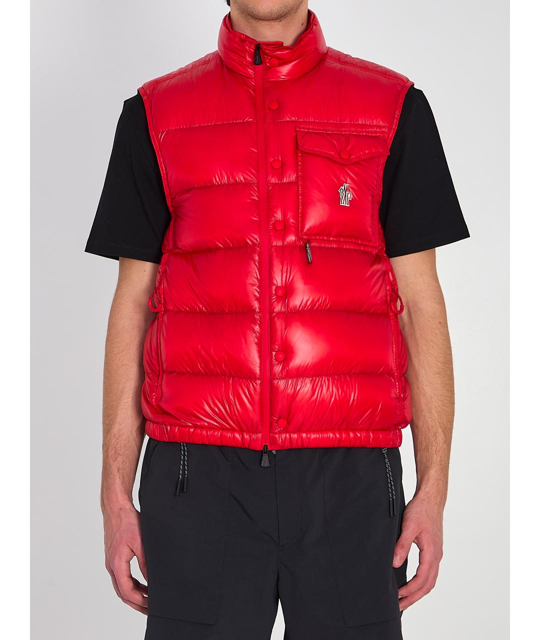 MONCLER GRENOBLE Красный полиамидовый жилет, фото 2