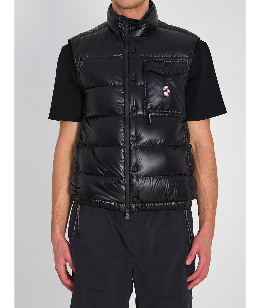 MONCLER GRENOBLE Черный полиамидовый жилет, фото 2