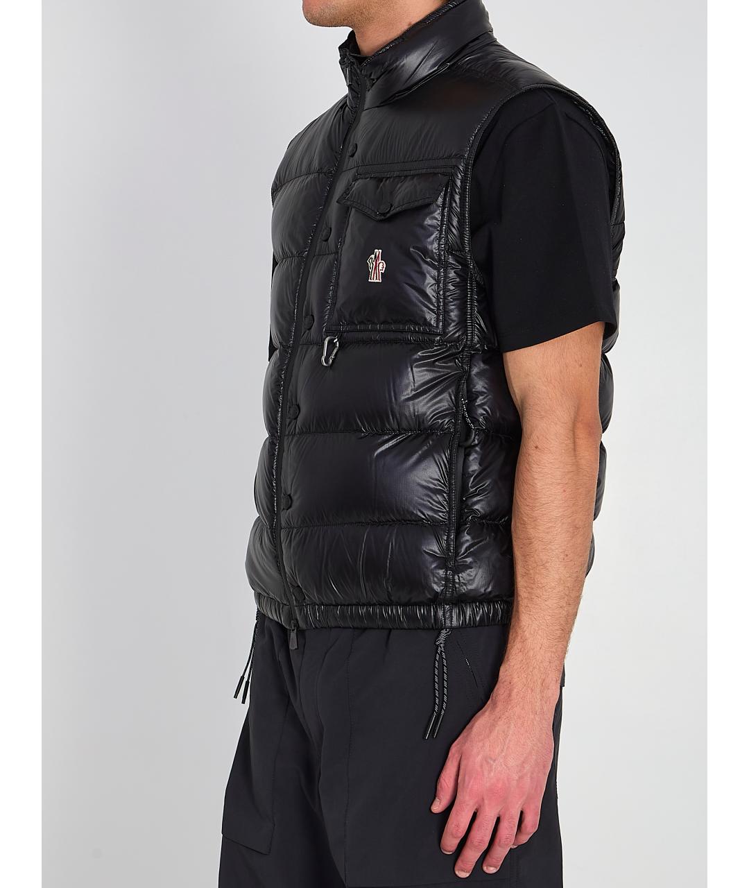 MONCLER GRENOBLE Черный полиамидовый жилет, фото 3