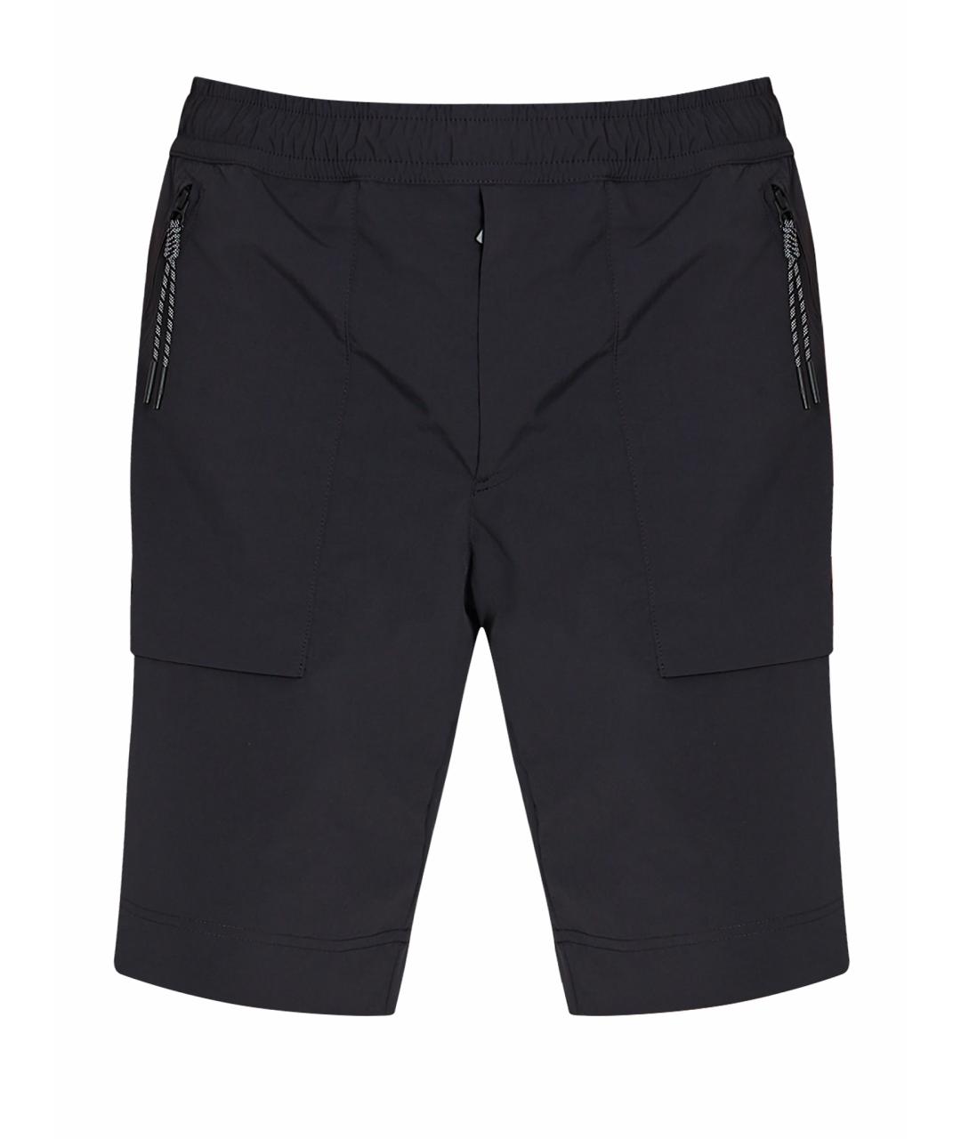 MONCLER GRENOBLE Черные полиэстеровые шорты, фото 1