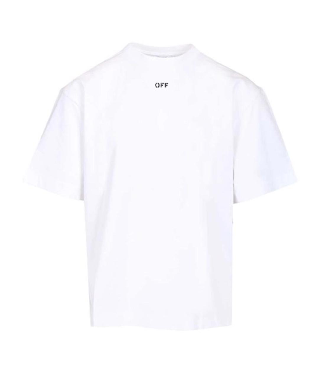 OFF-WHITE Белая хлопковая футболка, фото 1