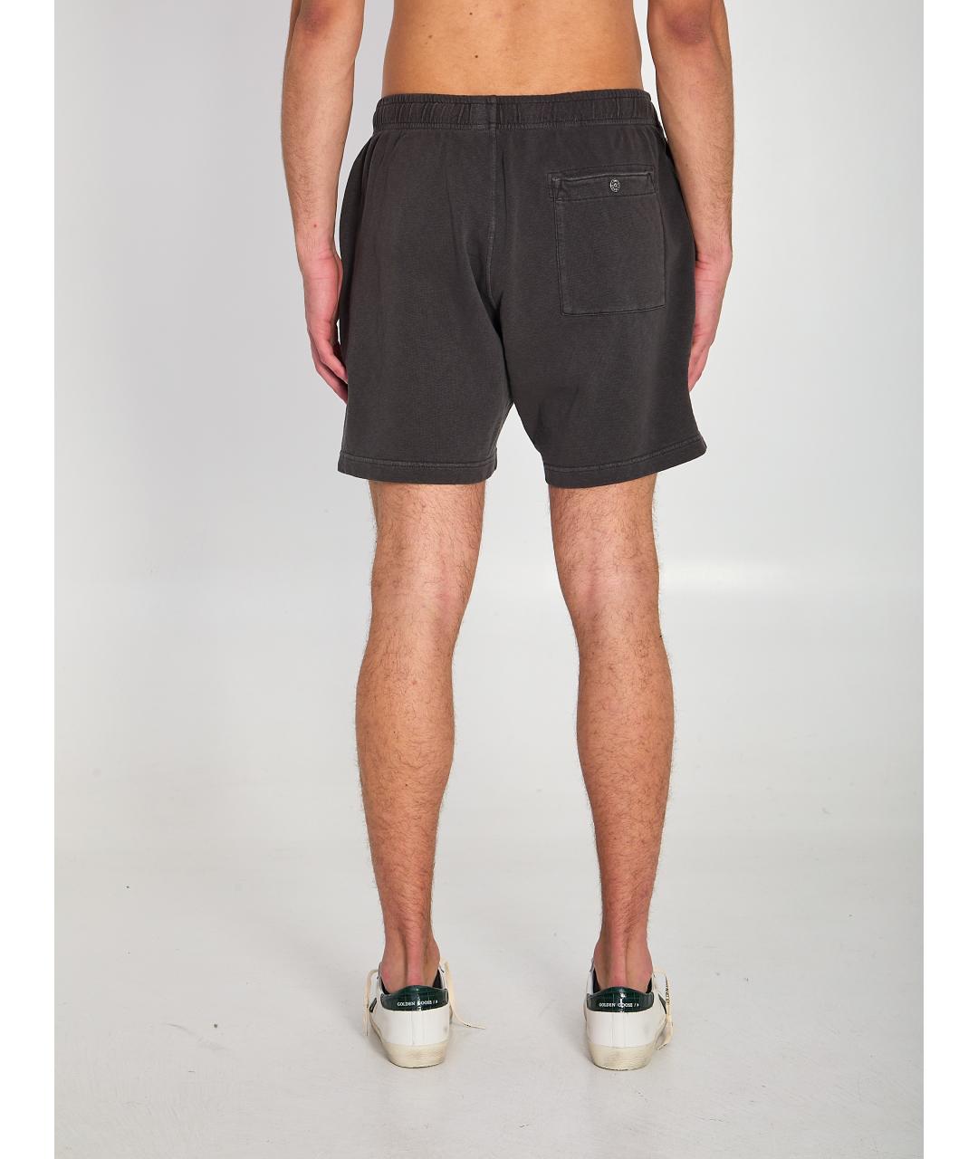STONE ISLAND Антрацитовые хлопковые шорты, фото 4