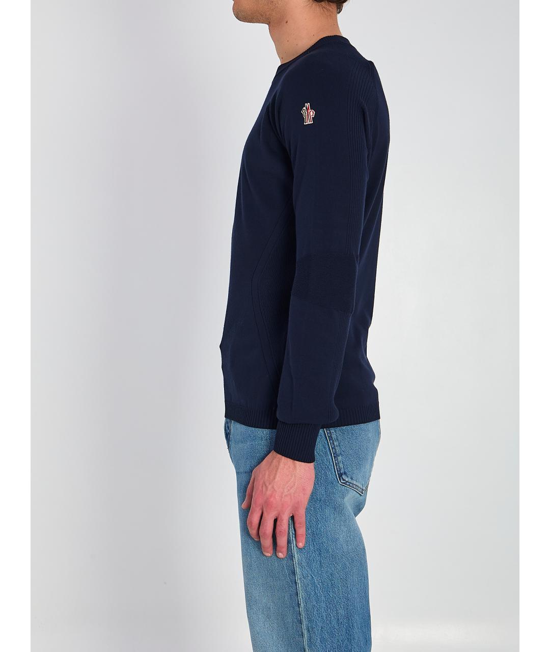 MONCLER GRENOBLE Синий вискозный джемпер / свитер, фото 3