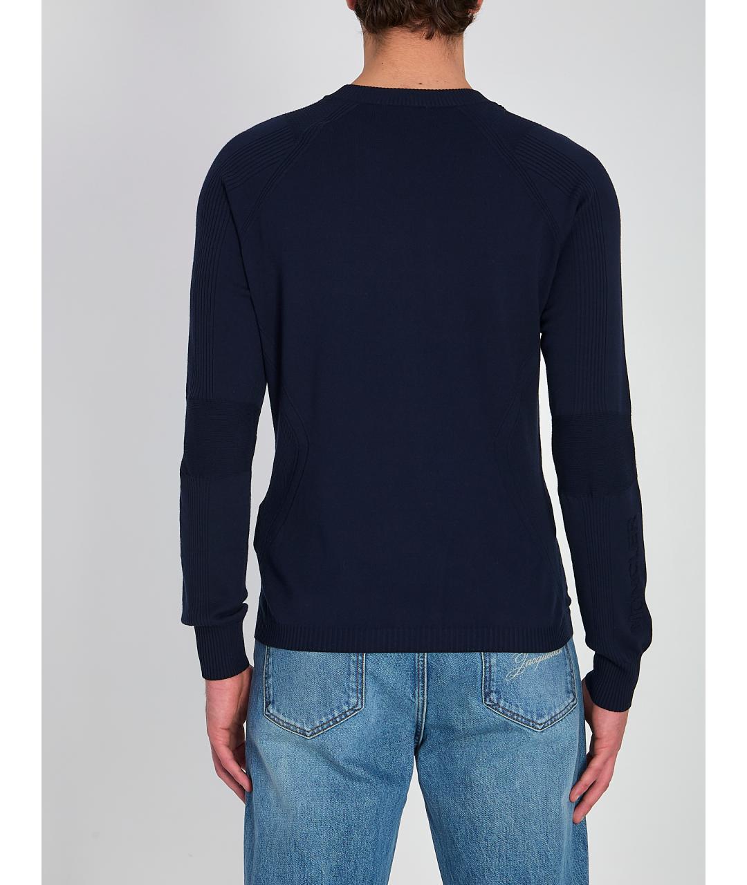 MONCLER GRENOBLE Синий вискозный джемпер / свитер, фото 4