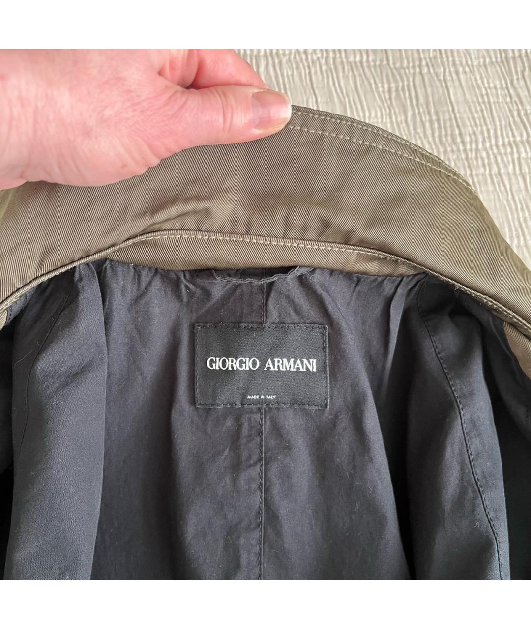 GIORGIO ARMANI Хаки синтетическая куртка, фото 6