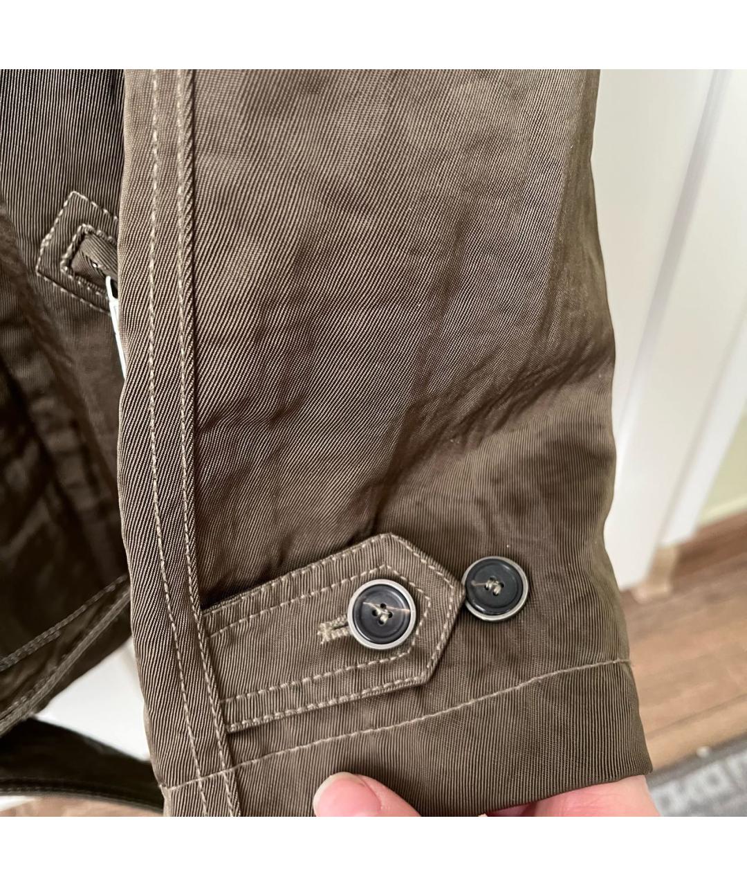 GIORGIO ARMANI Хаки синтетическая куртка, фото 3