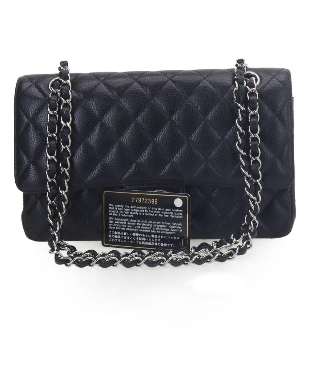 CHANEL Черная кожаная сумка тоут, фото 6