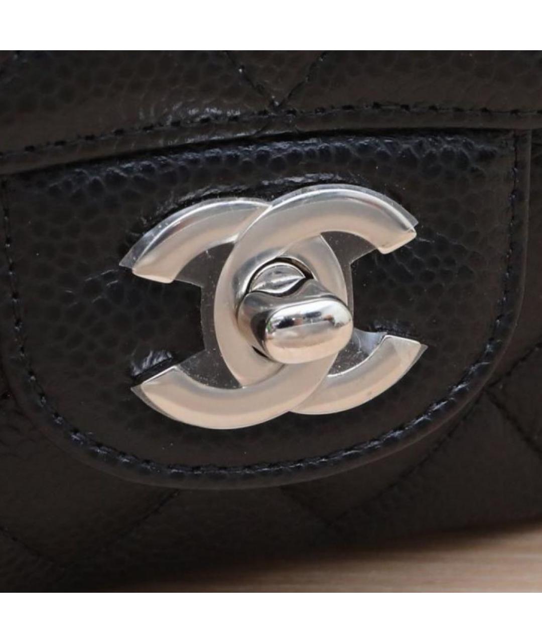 CHANEL Черная кожаная сумка тоут, фото 8