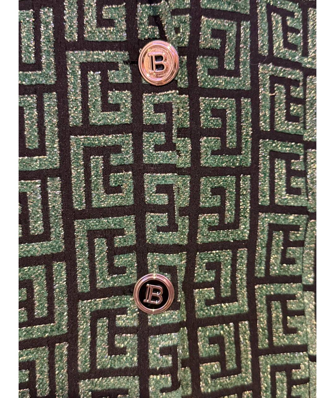 BALMAIN Зеленый хлопковый кардиган, фото 2