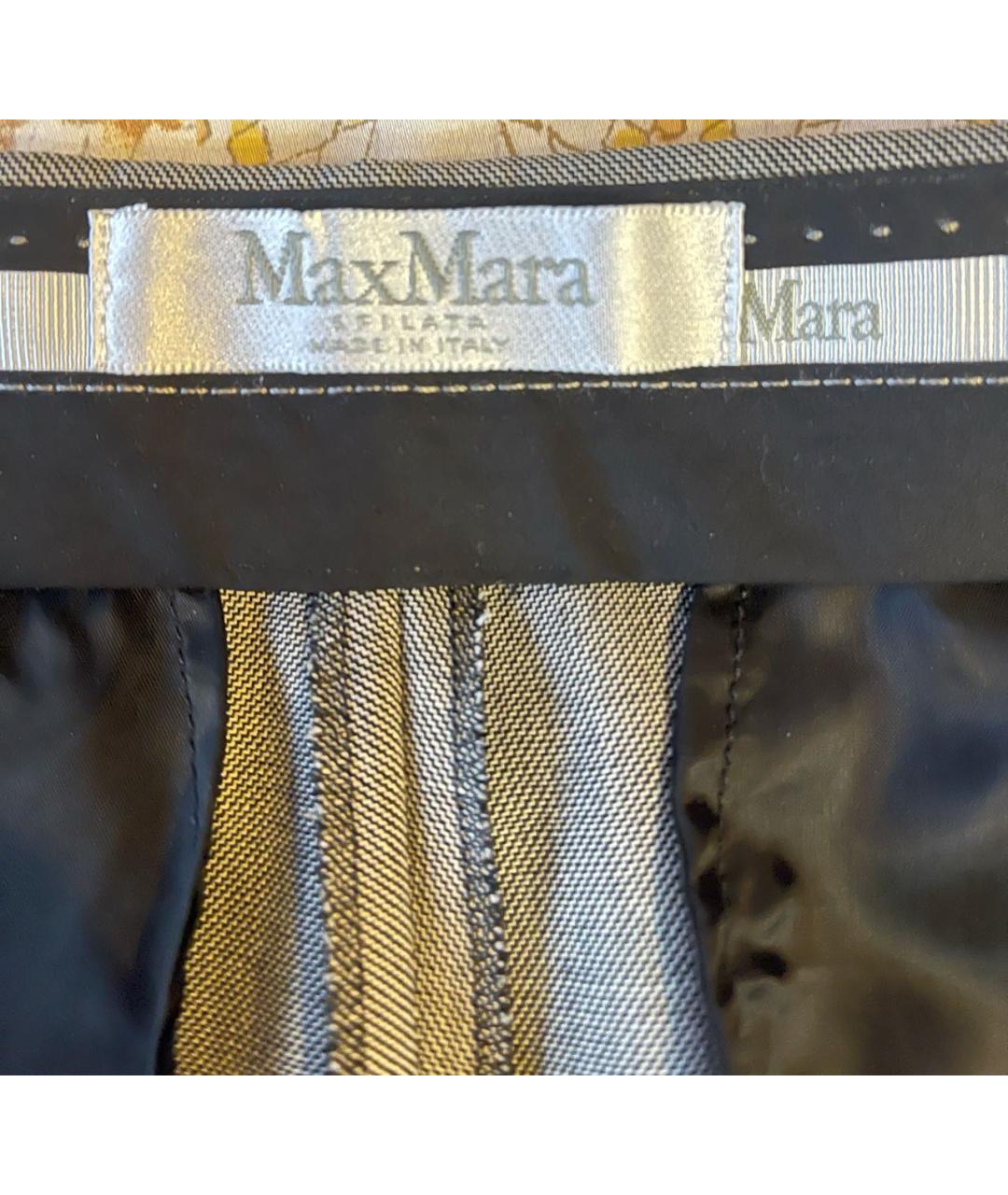 MAX MARA Серые шерстяные брюки узкие, фото 4