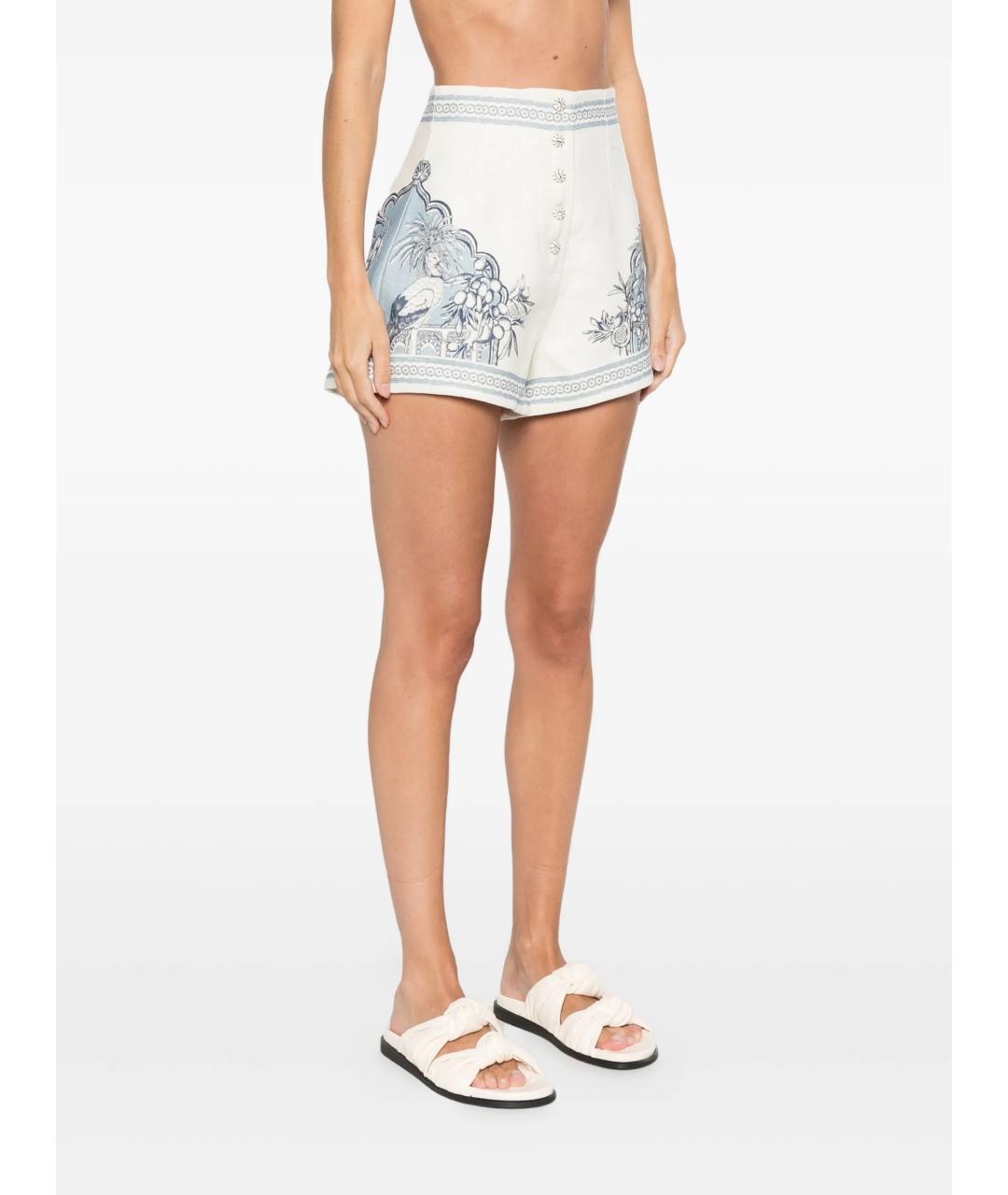 Alemais Белые льняные шорты, фото 3