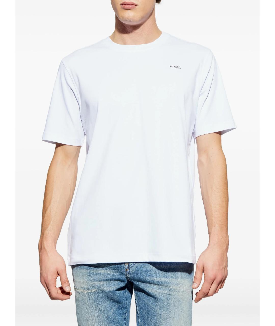 DIESEL Белая хлопковая футболка, фото 3
