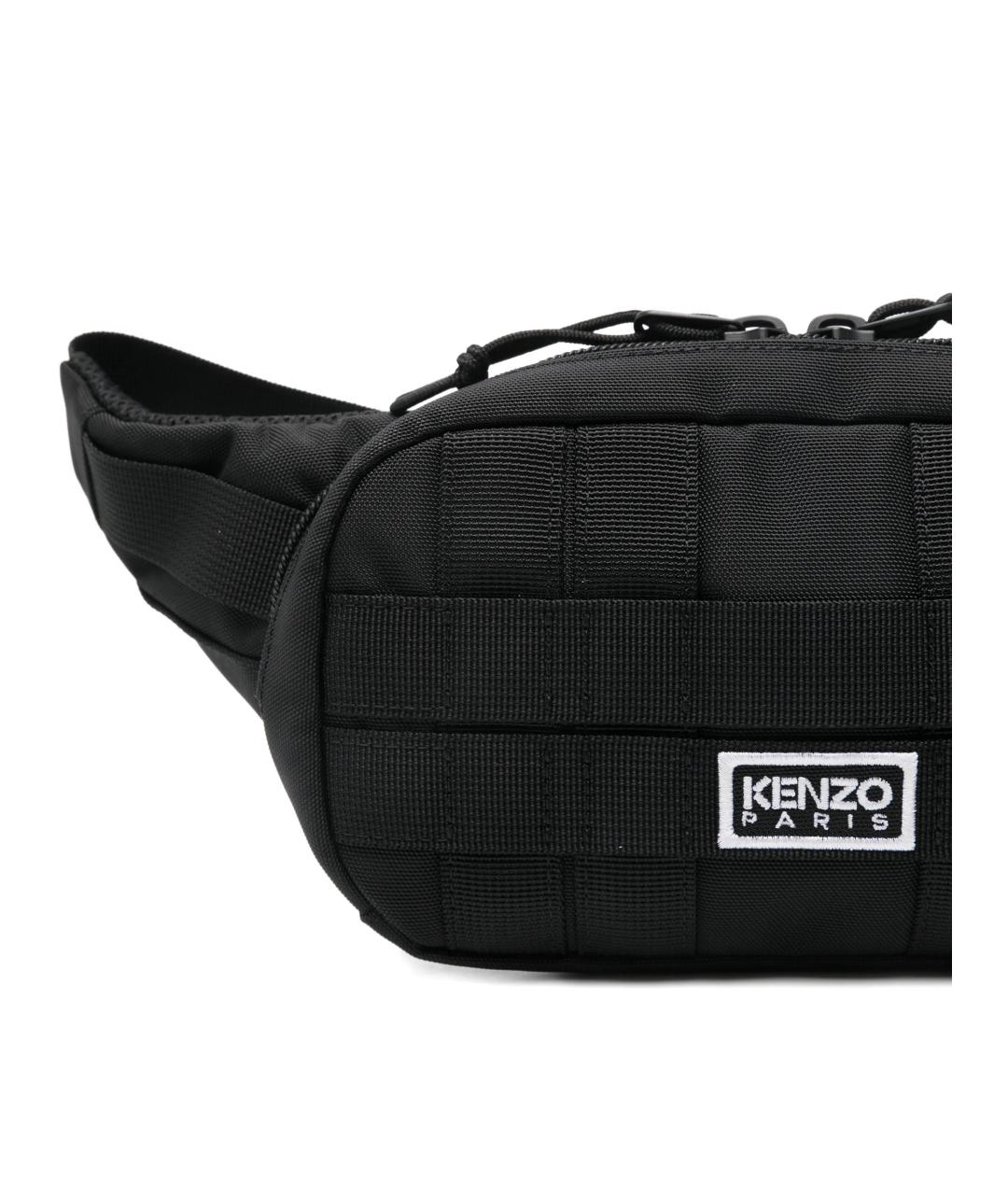 KENZO Черная тканевая сумка на плечо, фото 4