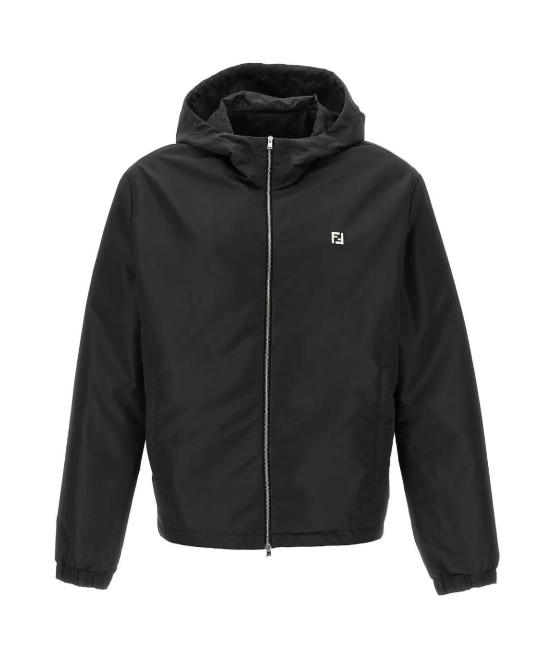 FENDI Черная полиэстеровая куртка, фото 1