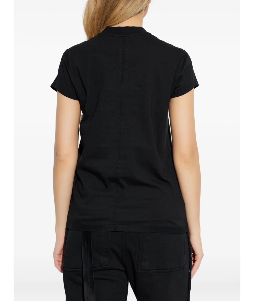 RICK OWENS DRKSHDW Черная хлопковая футболка, фото 4