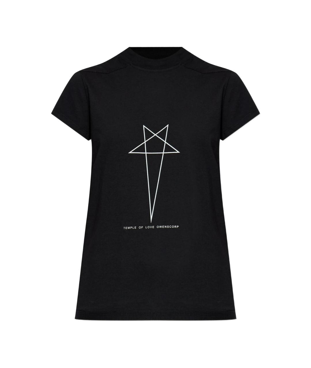 RICK OWENS DRKSHDW Черная хлопковая футболка, фото 1