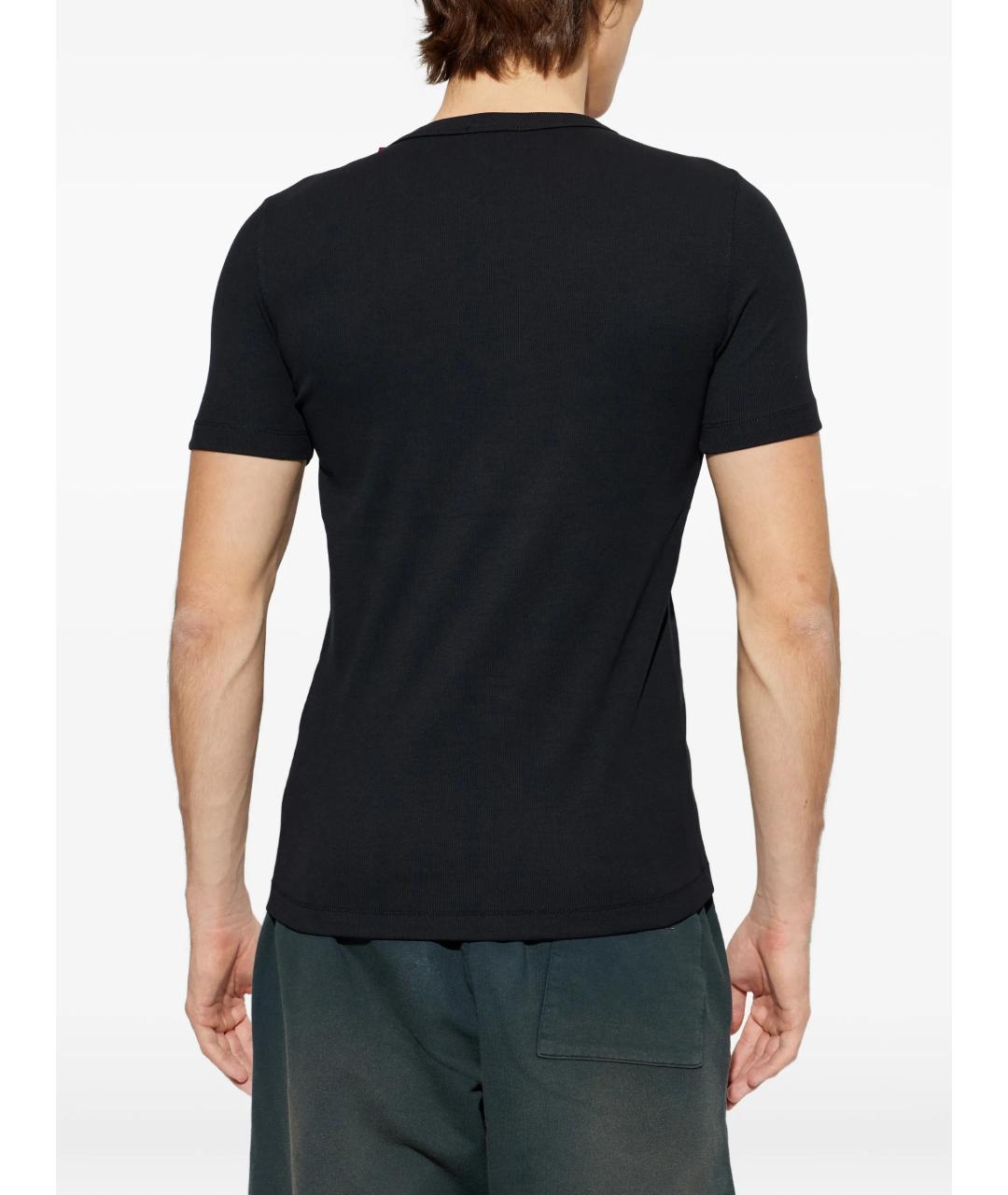 DIESEL Черная хлопковая футболка, фото 4