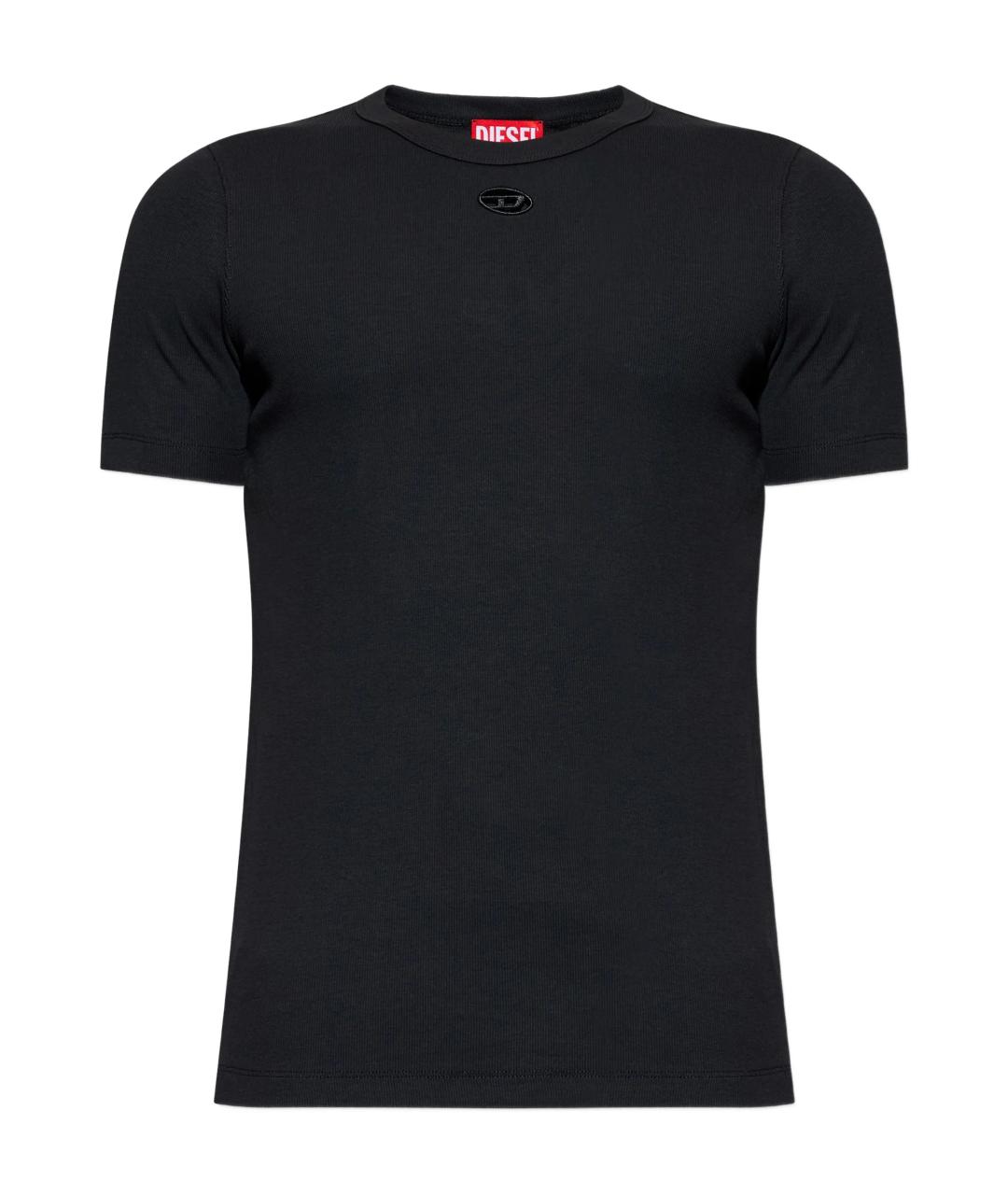 DIESEL Черная хлопковая футболка, фото 1