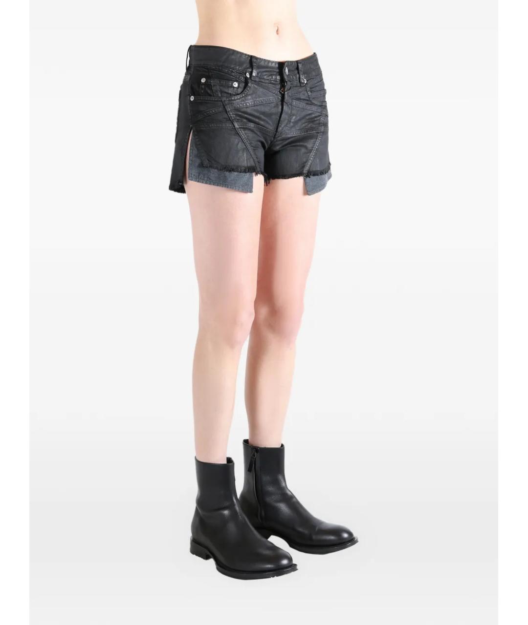 RICK OWENS DRKSHDW Черные хлопковые шорты, фото 3