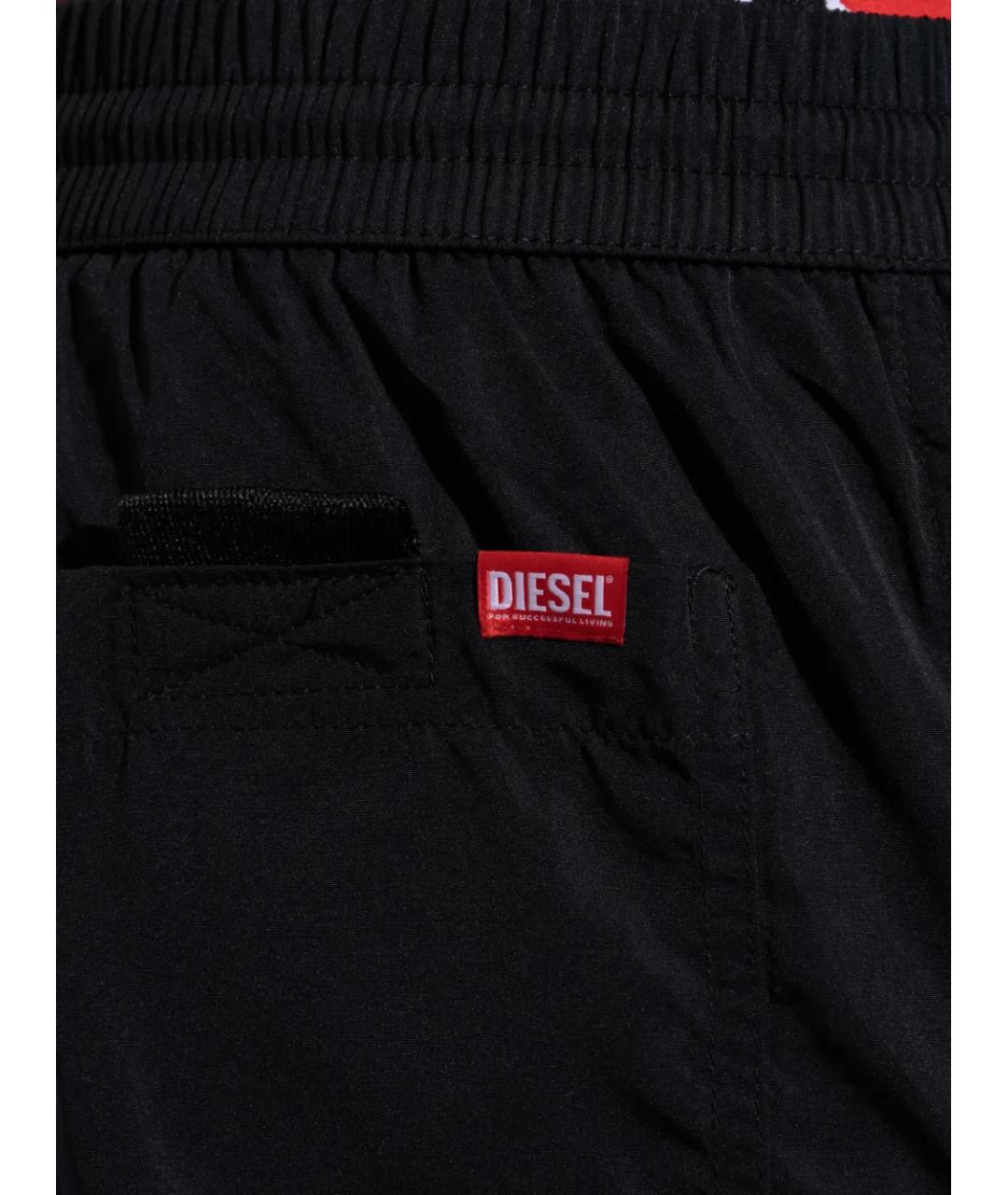 DIESEL Черные полиэстеровые шорты, фото 4