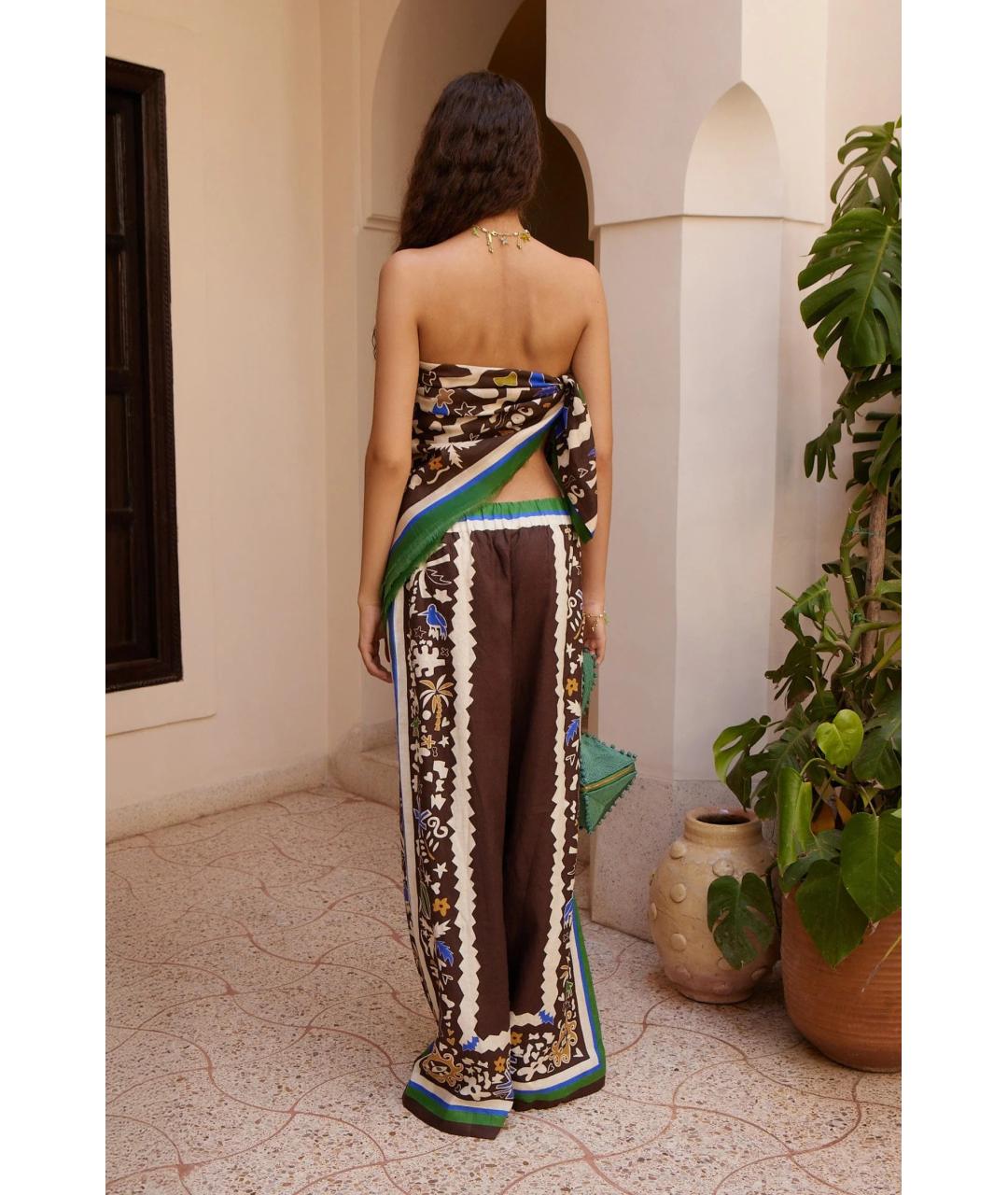 Alemais Мульти льняные прямые брюки, фото 4