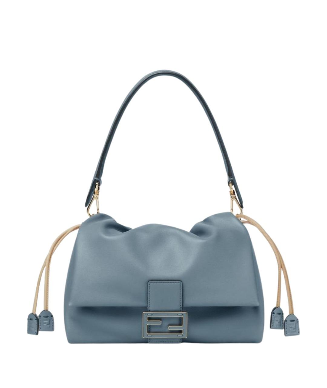 FENDI Голубая кожаная сумка через плечо, фото 1