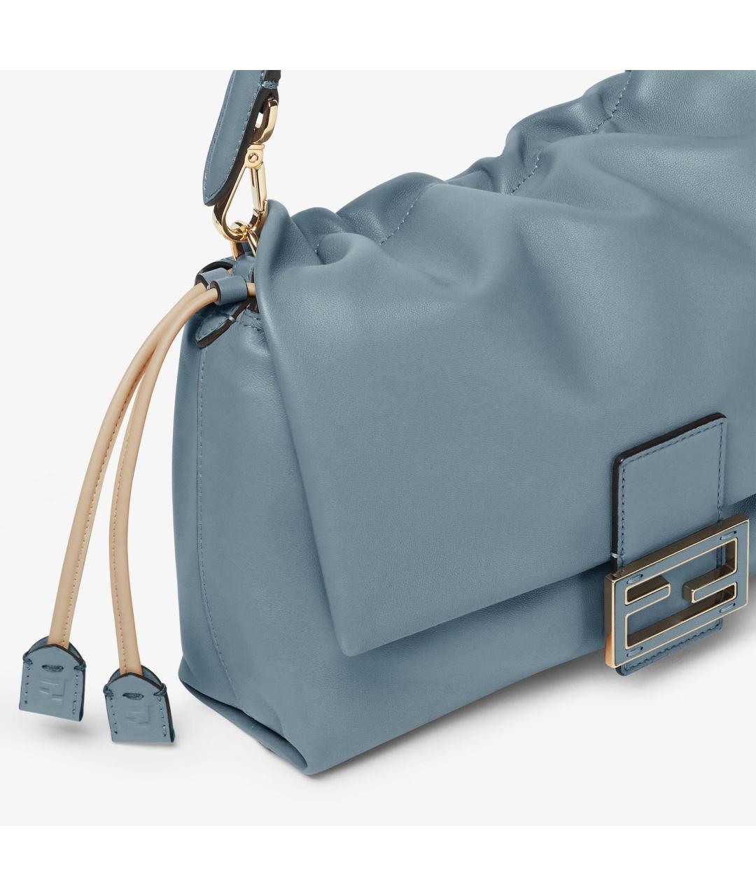 FENDI Голубая кожаная сумка через плечо, фото 5