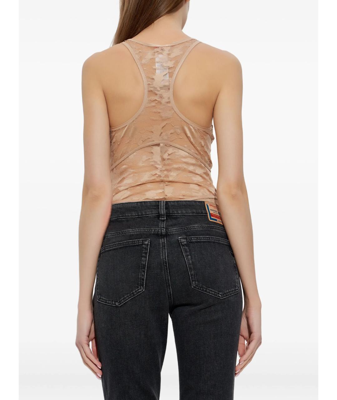 DIESEL Бежевое полиамидовое боди, фото 4