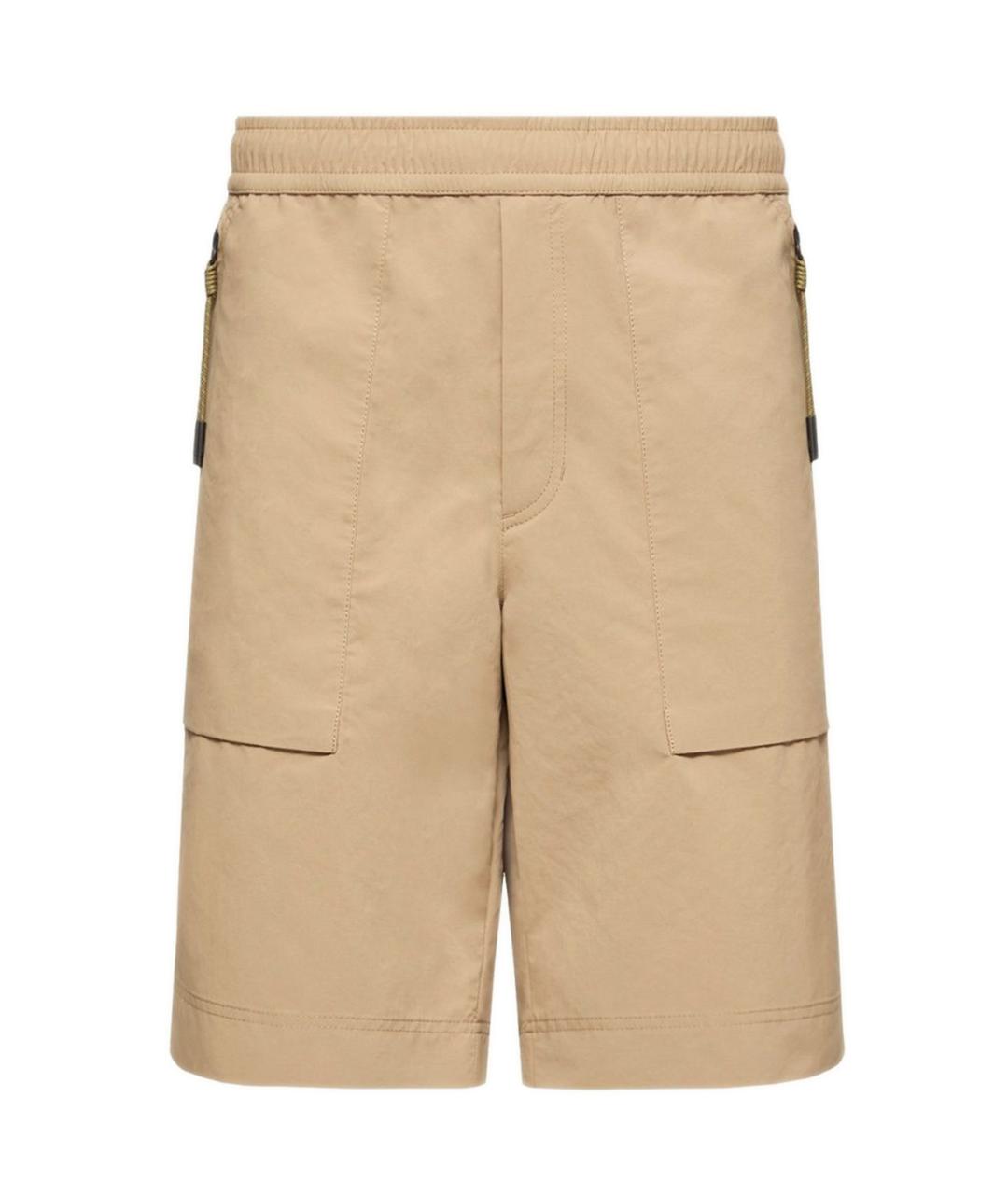 MONCLER Бежевые полиэстеровые шорты, фото 1