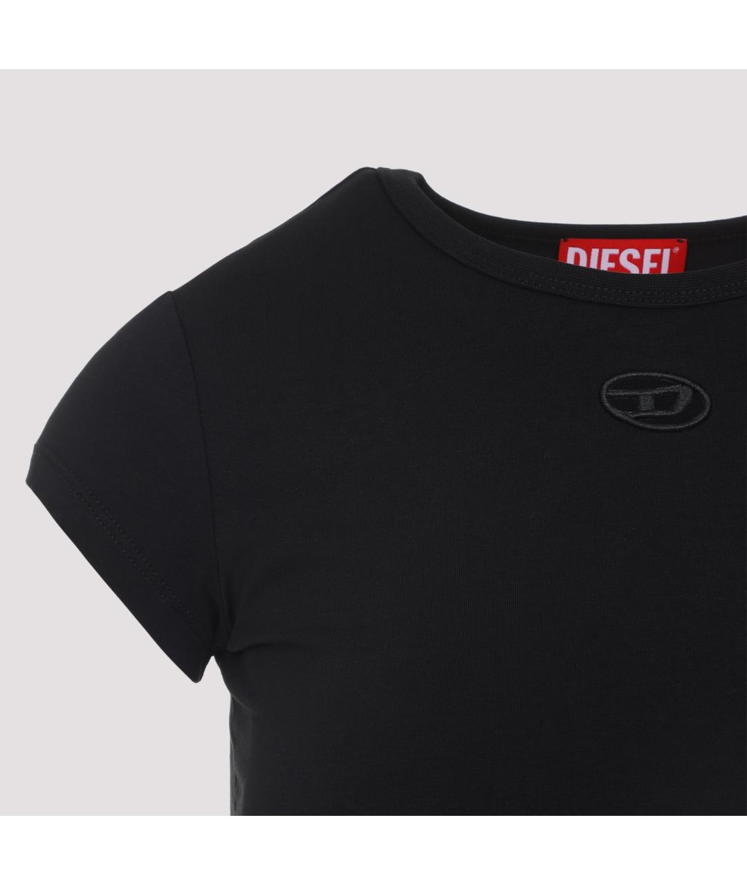 DIESEL Черная хлопковая футболка, фото 3