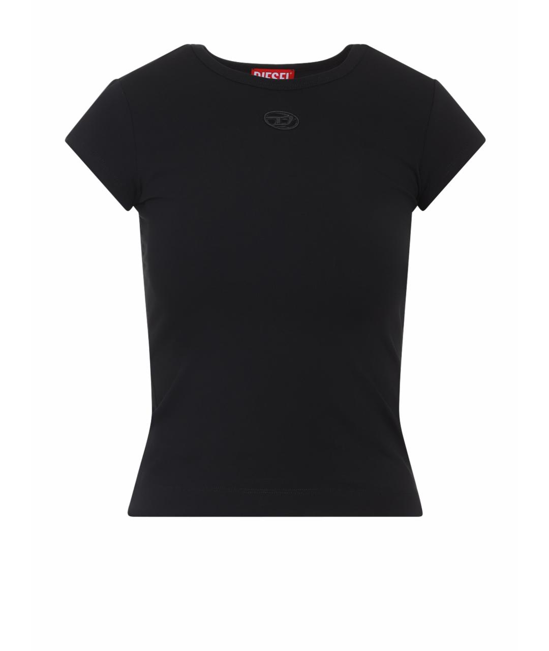 DIESEL Черная хлопковая футболка, фото 1