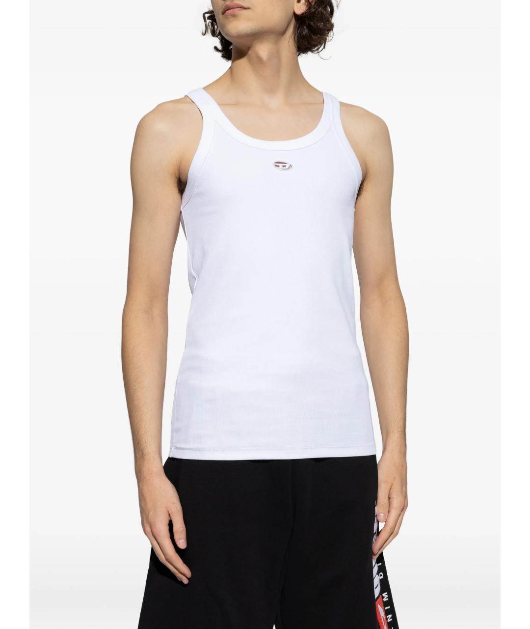 DIESEL Белая хлопковая майка, фото 3