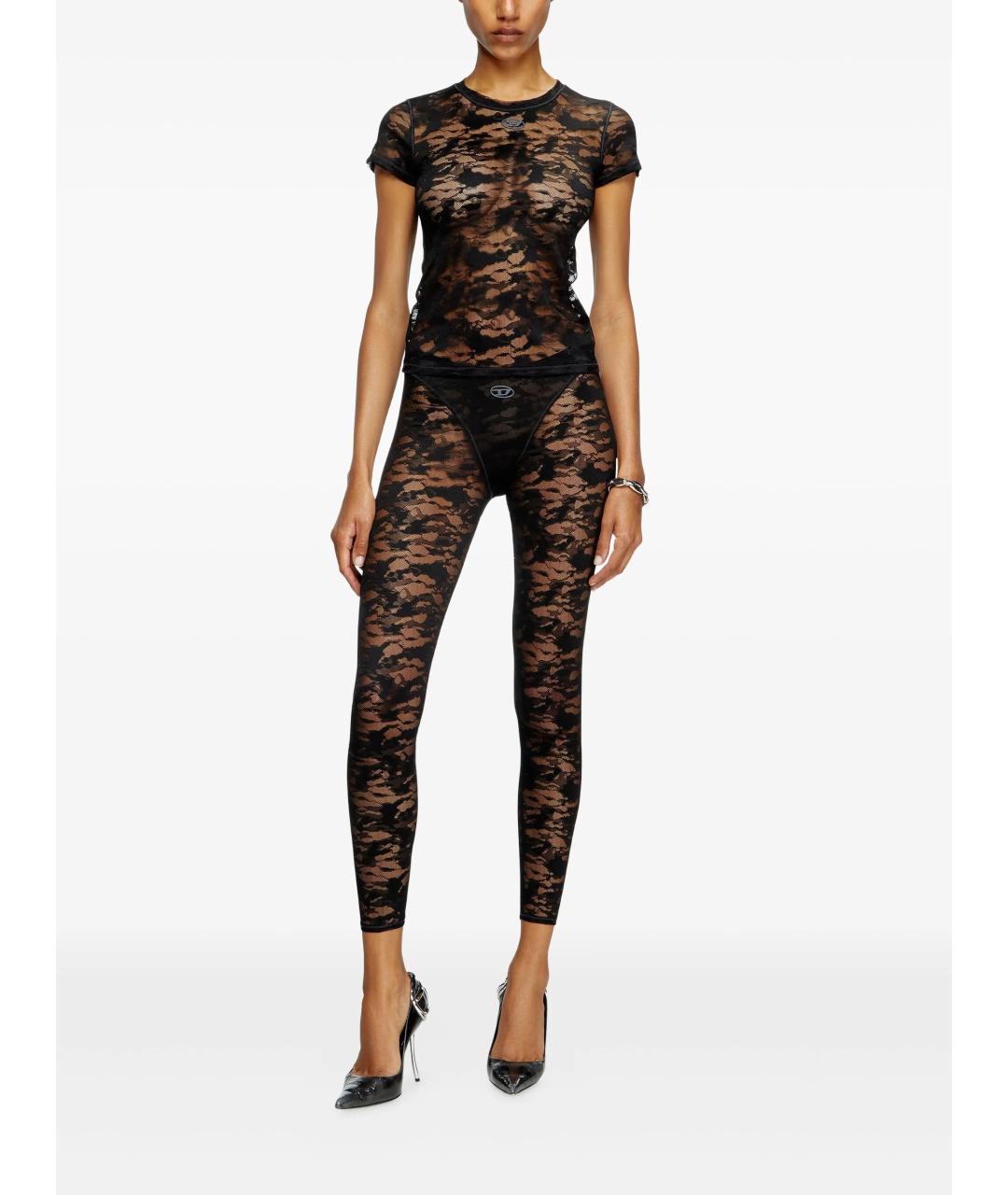 DIESEL Черная полиамидовая футболка, фото 2